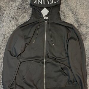 Celine Men's Black Zip-Up Sweater